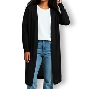 Women's Black Long Cardigan Sweater